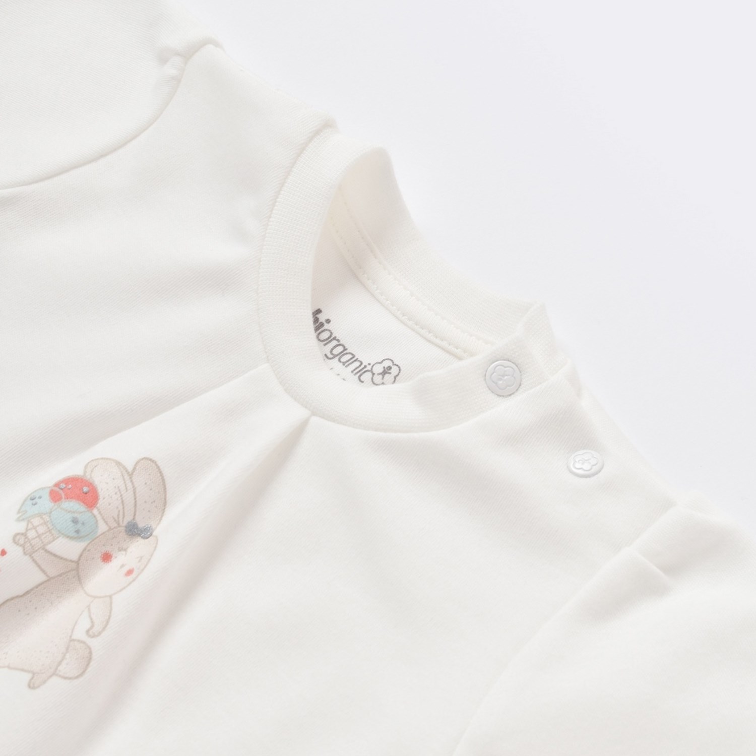 Biorganic Ears Bunny 2'li Bebek Takımı 59732 Ekru-Mint