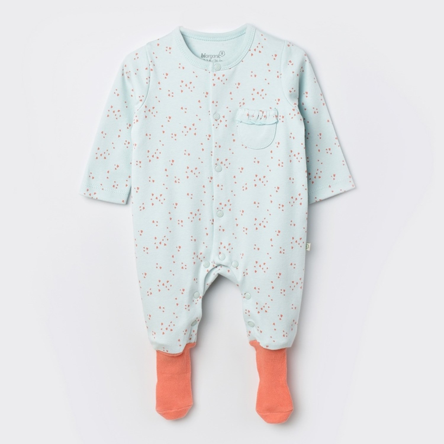 Biorganic Ears Bunny Çoraptolon Bebek Tulumu 60680 Mint