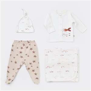 Biorganic Magic Starfish Battaniyeli Tüllü Set 62286 Latte