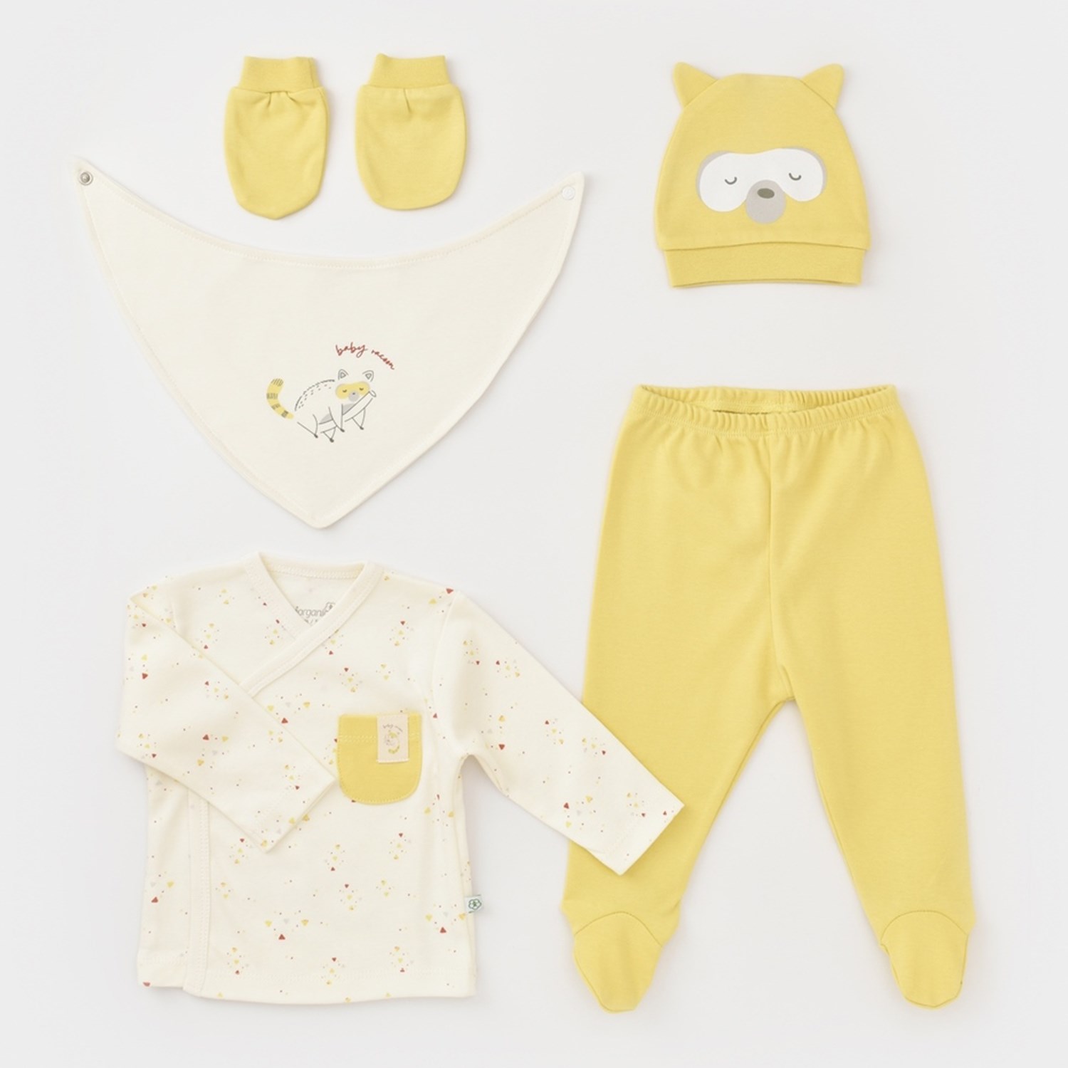 Biorganic Baby Racoon 5'li Bebek Hastane Çıkış Seti 62288 Vanilya