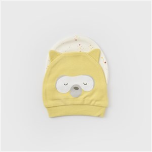 Biorganic Baby Racoon 2'li Bebek Şapka 72198 Vanilya