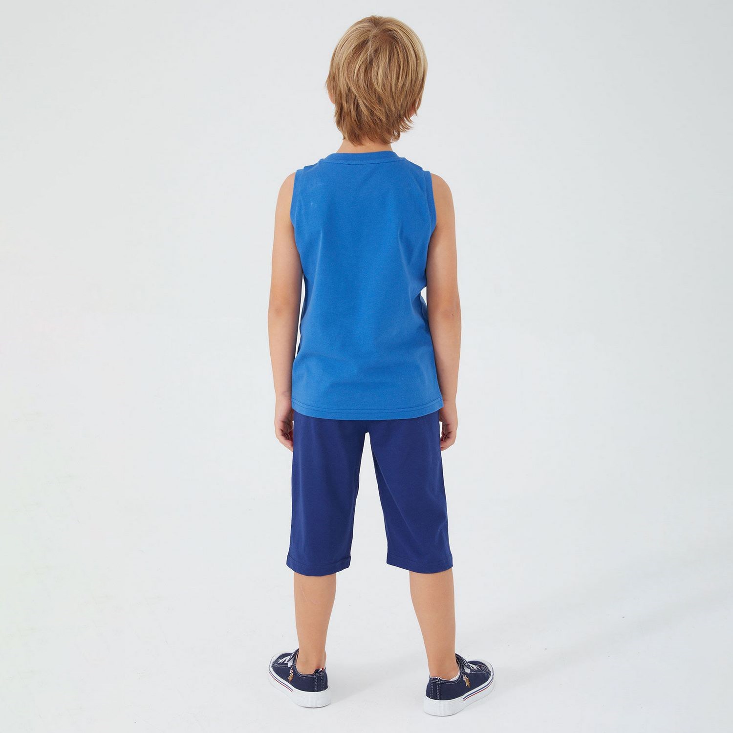 U.S. Polo Assn 2'li Erkek Çocuk Bermuda Takımı US1302 Cobalt OR8168
