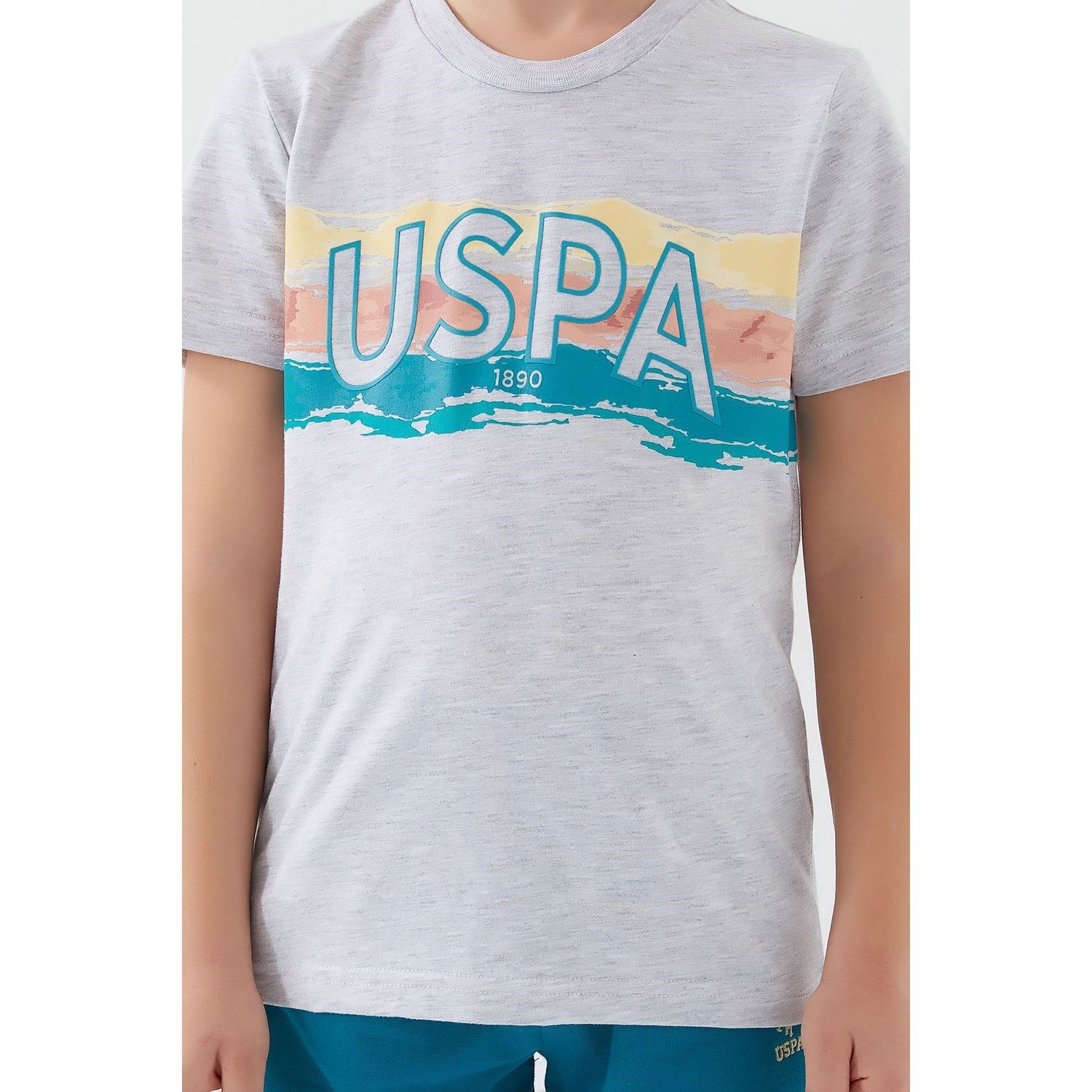 U.S. Polo Assn Erkek Çocuk Bermuda Takım US1341 Karmelanj