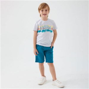 U.S. Polo Assn Erkek Çocuk Bermuda Takım US1341 Karmelanj