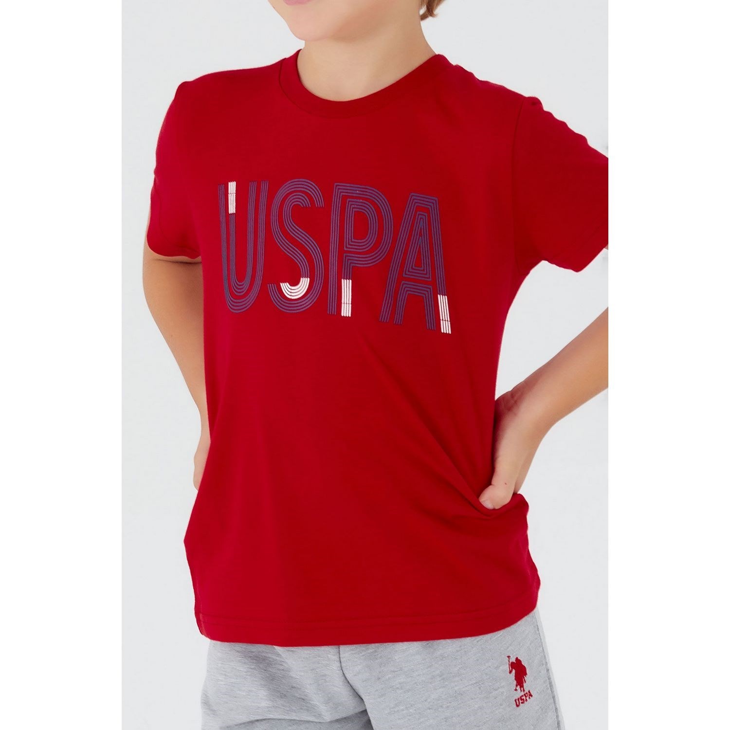 U.S. Polo Assn Erkek Çocuk Bermuda Takımı US1334 Kırmızı