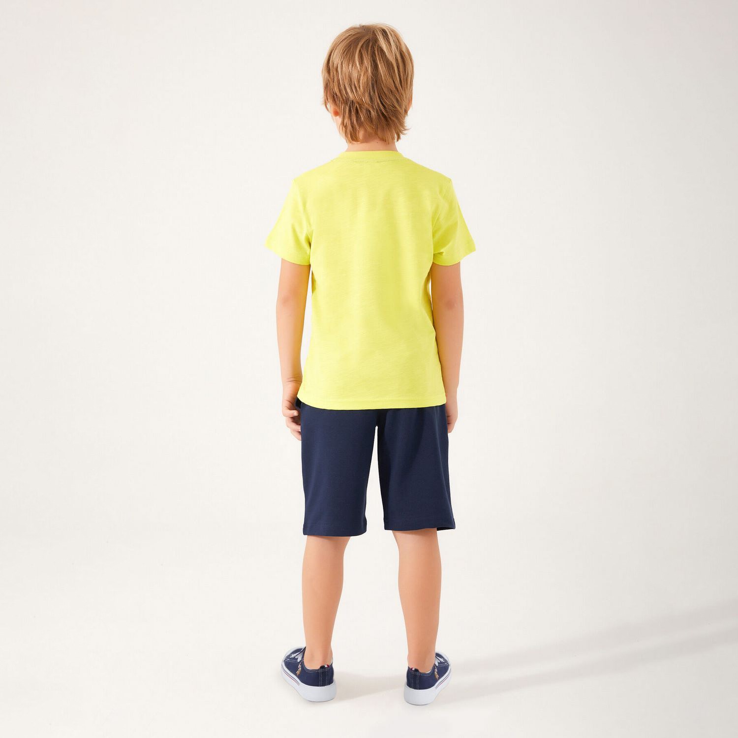 U.S. Polo Assn Erkek Çocuk Bermuda Takımı US1354 Limon