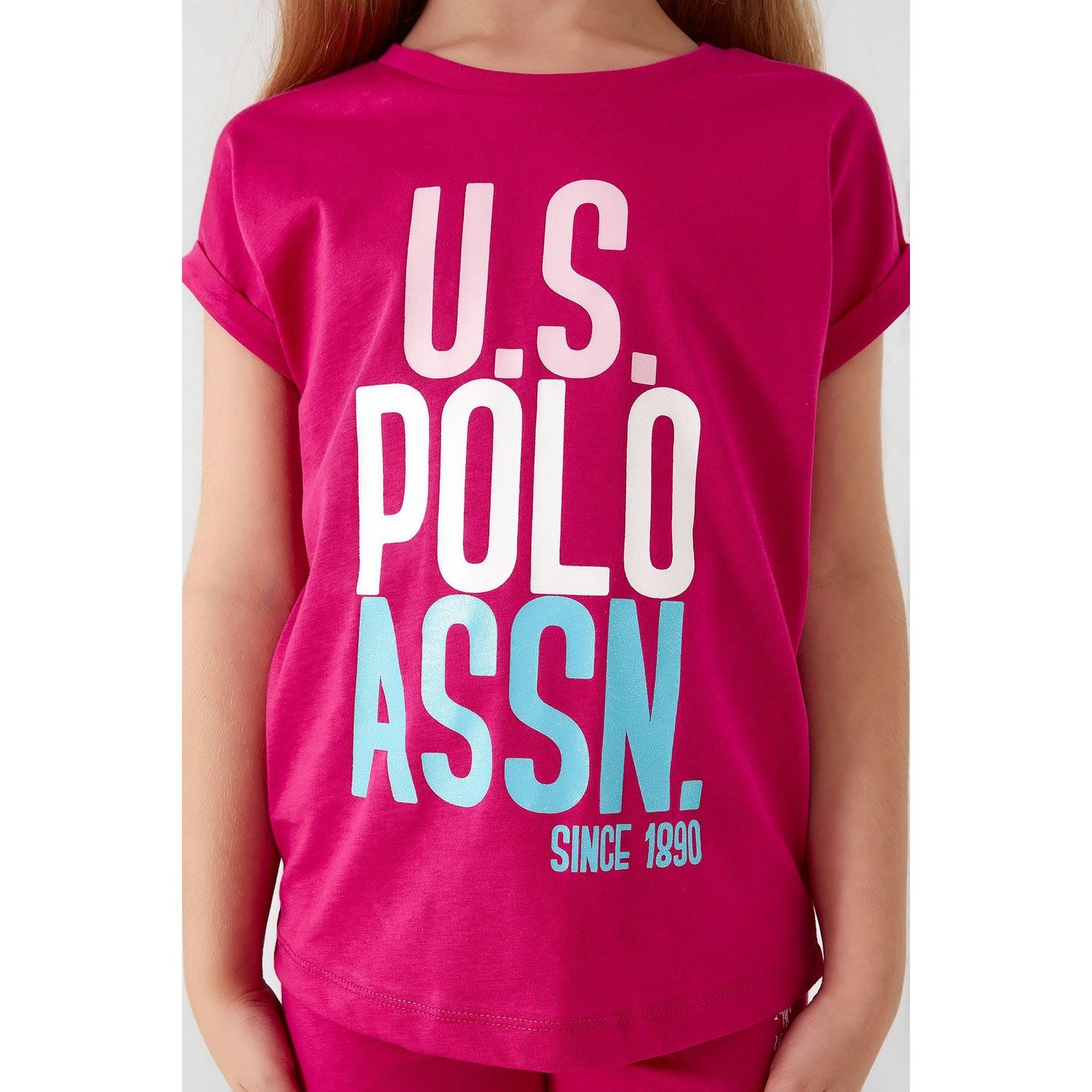 U.S. Polo Assn Kız Çocuk Kapri Takımı US1402 Fuşya
