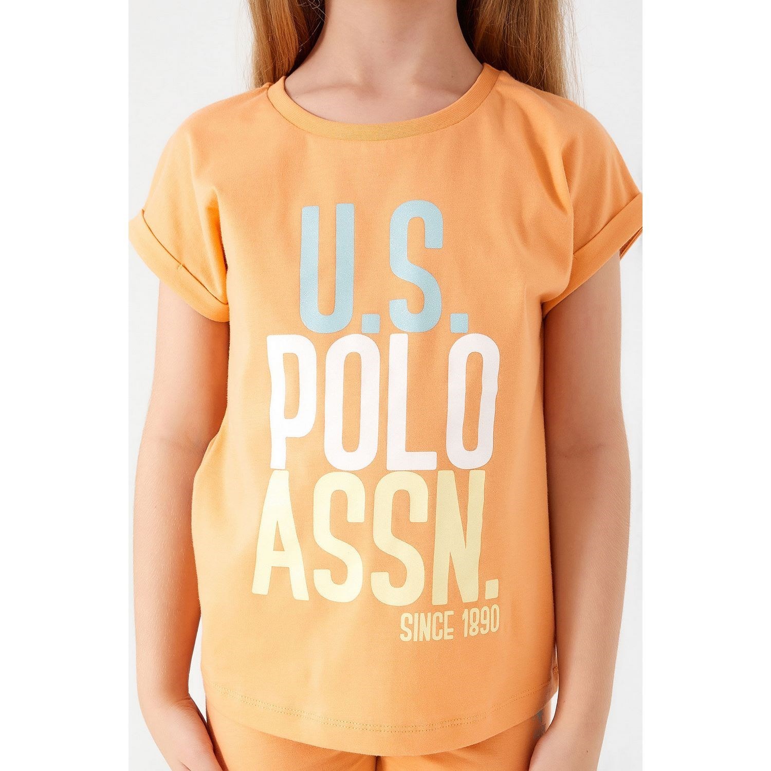 U.S. Polo Assn Kız Çocuk Kapri Takımı US1402 Koyu Kavun