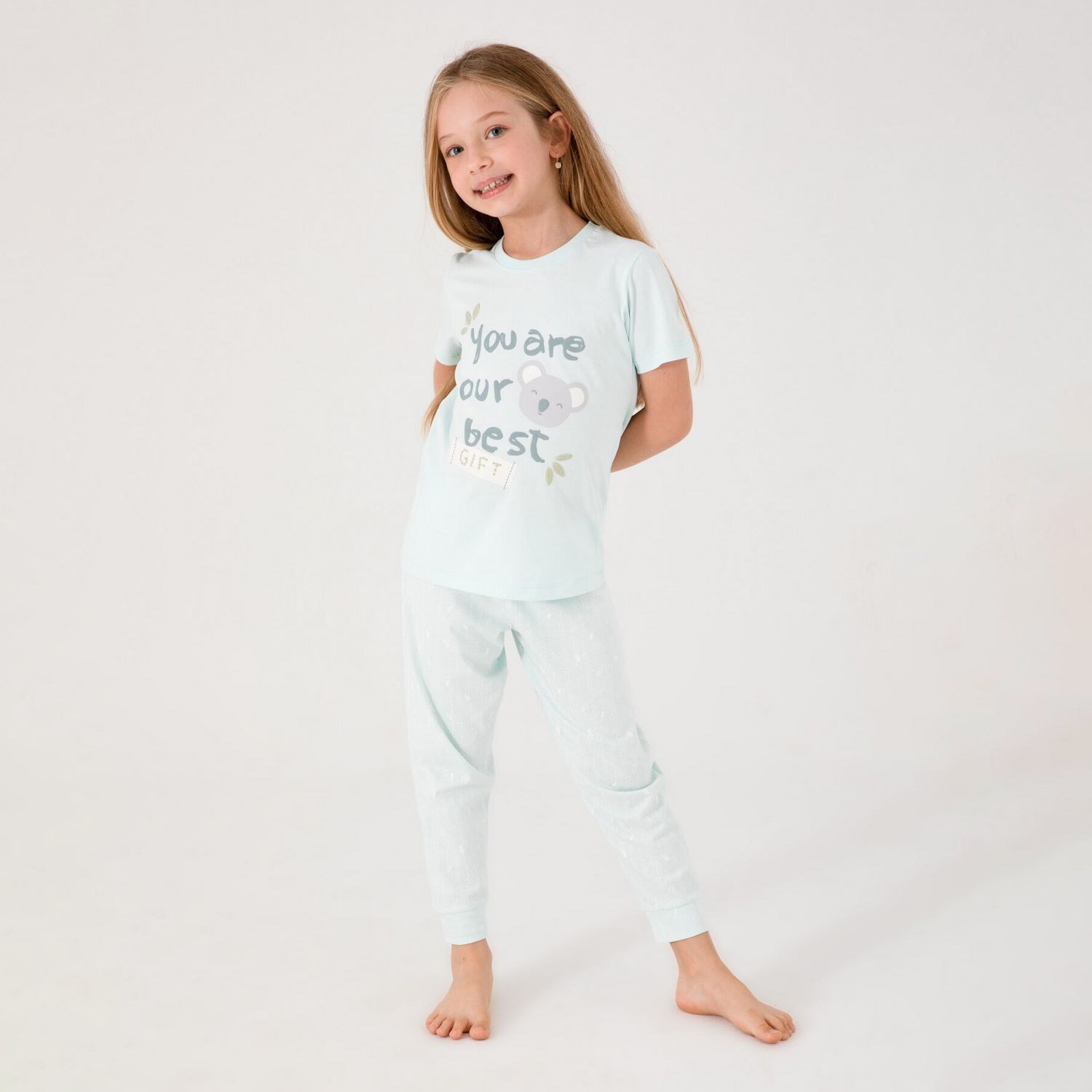 Roly Poly Kız Çocuk Pijama Takımı RP3089 Nil