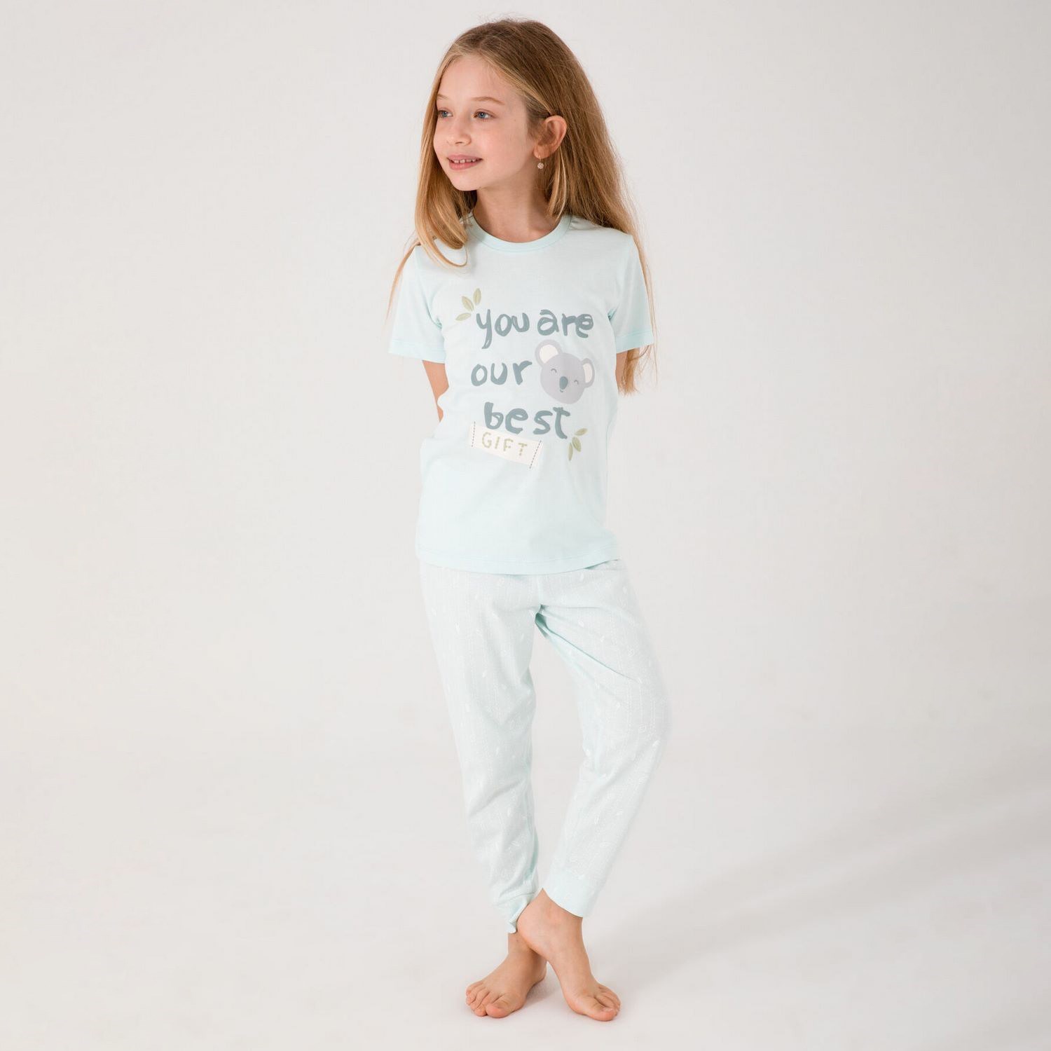 Roly Poly Kız Çocuk Pijama Takımı RP3089 Nil