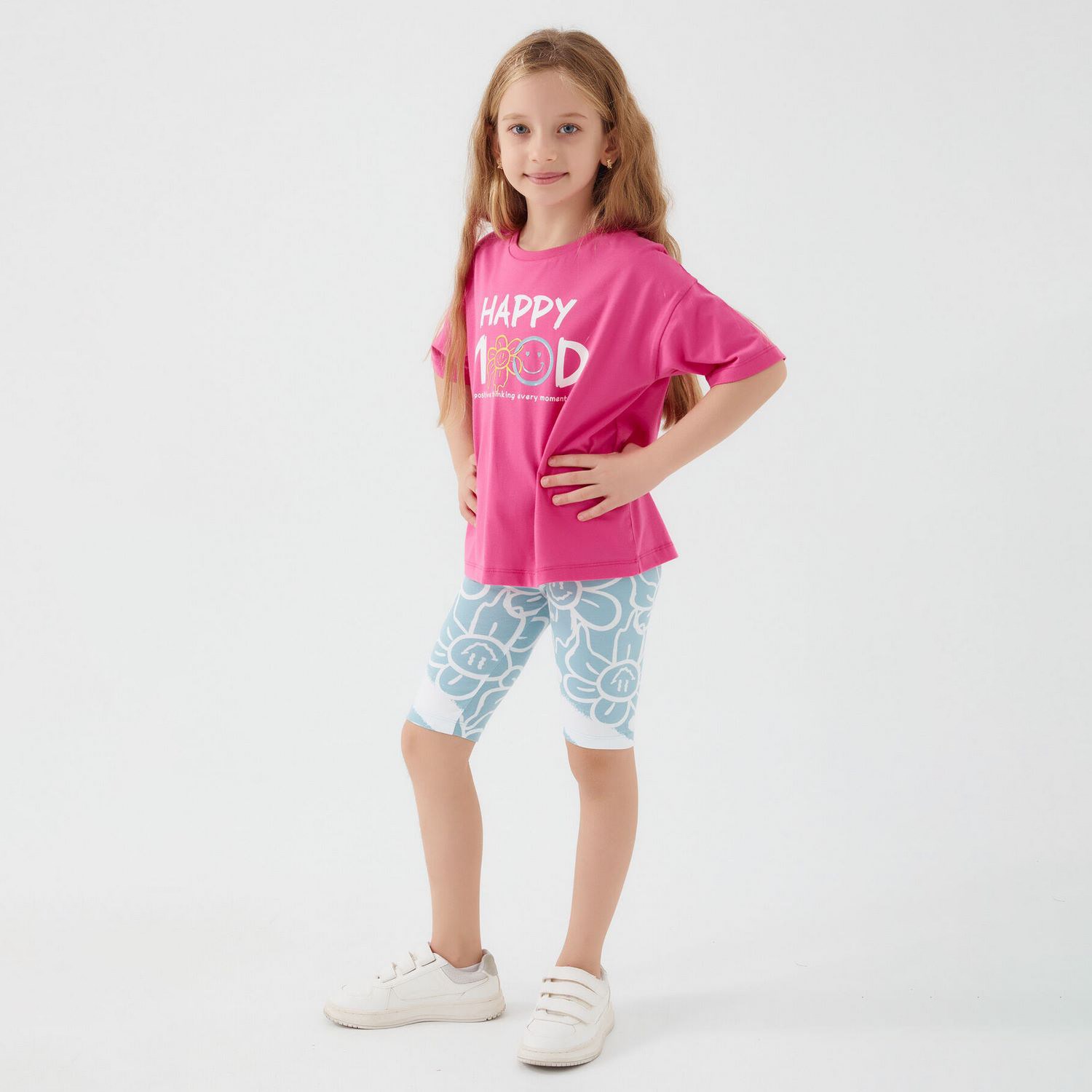 Roly Poly Kız Çocuk Bermuda Takımı RP3054 Fuşya