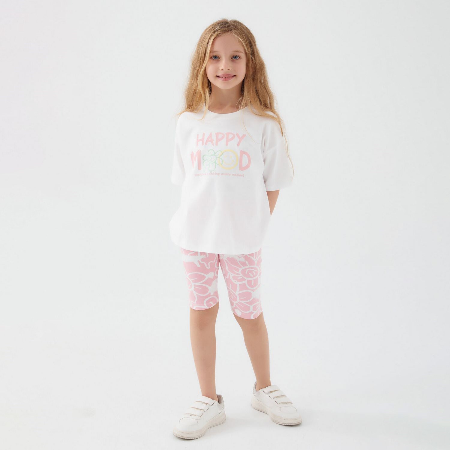 Roly Poly Kız Çocuk Bermuda Takımı RP3054 Krem