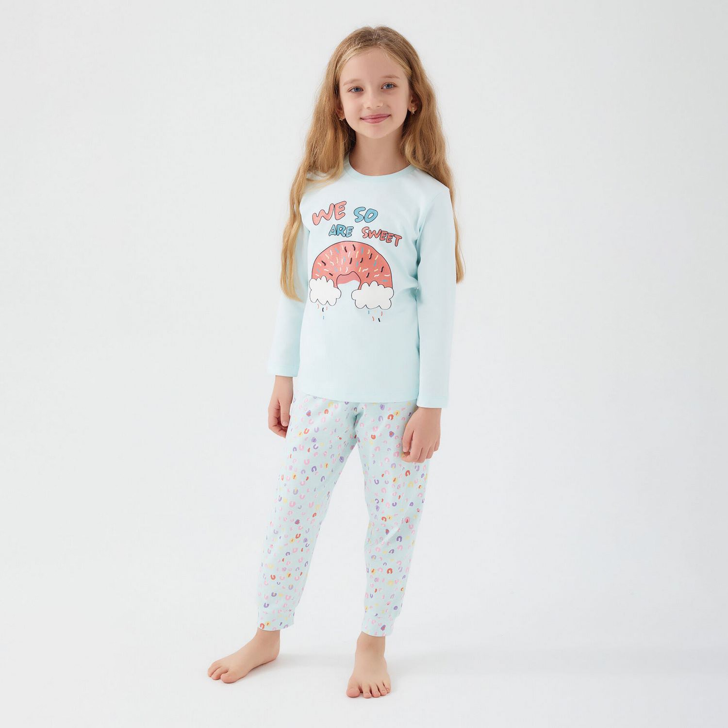 Roly Poly Kız Çocuk Pijama Takımı RP3098 Nil