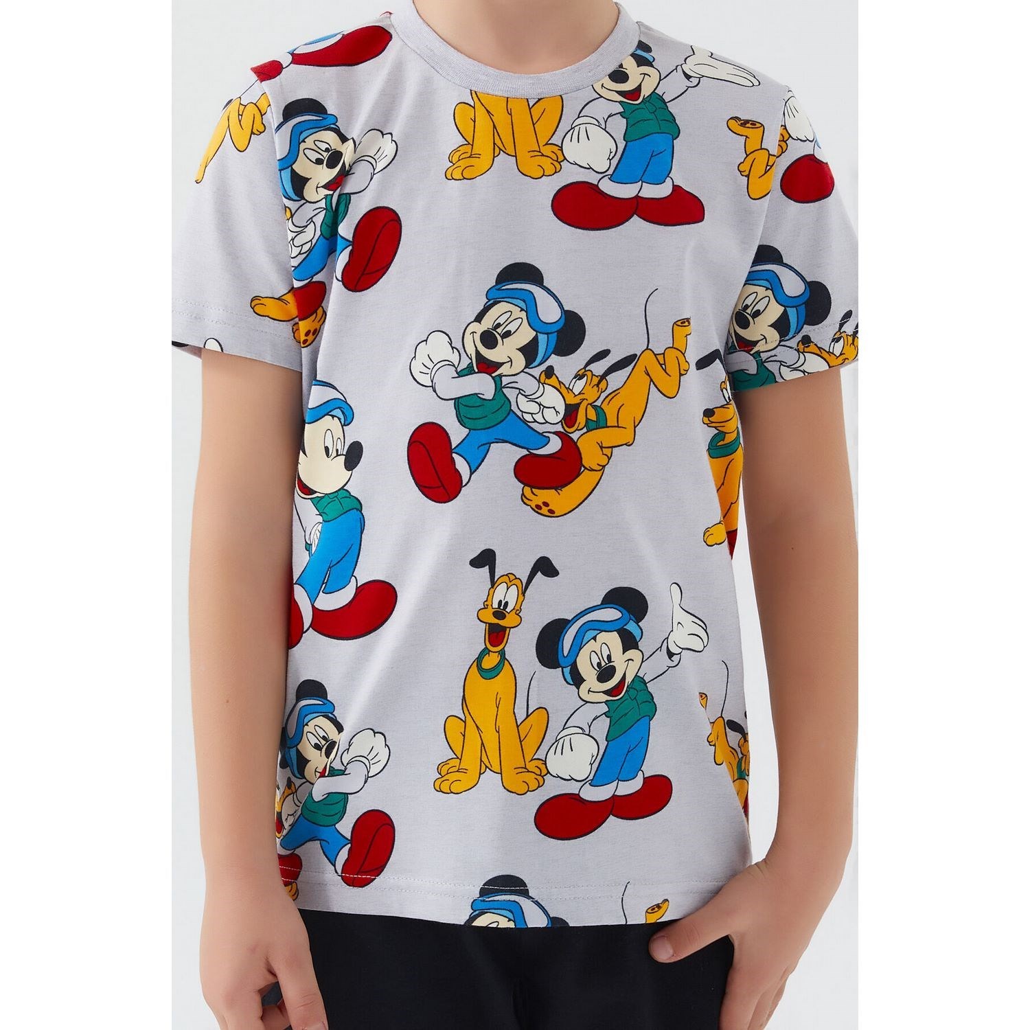 Mickey Mouse Erkek Çocuk Kapri Takım D4794 Gri