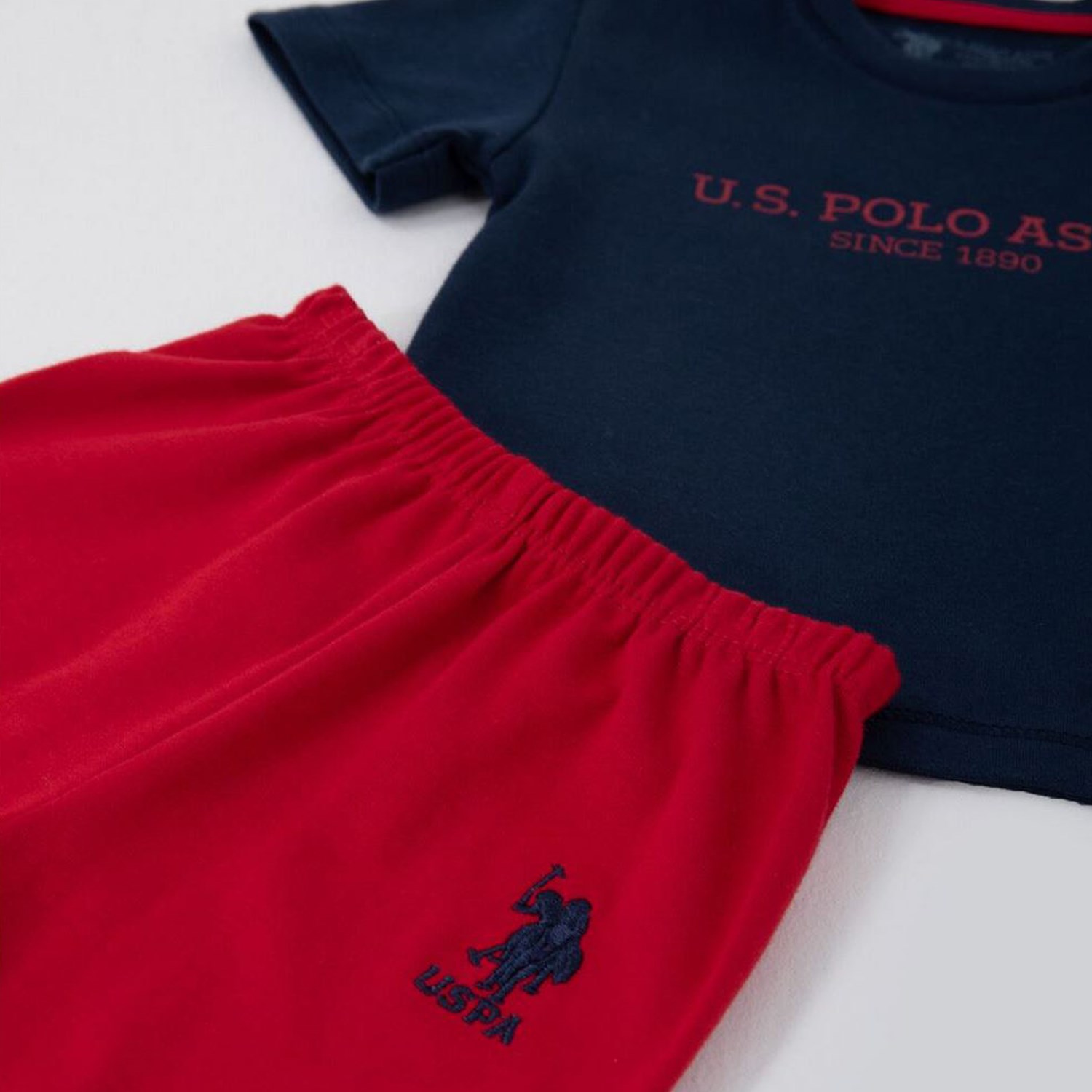 U.S. Polo Assn 2'li Kısa Kol T-Shirt Takım USB1067 Navy