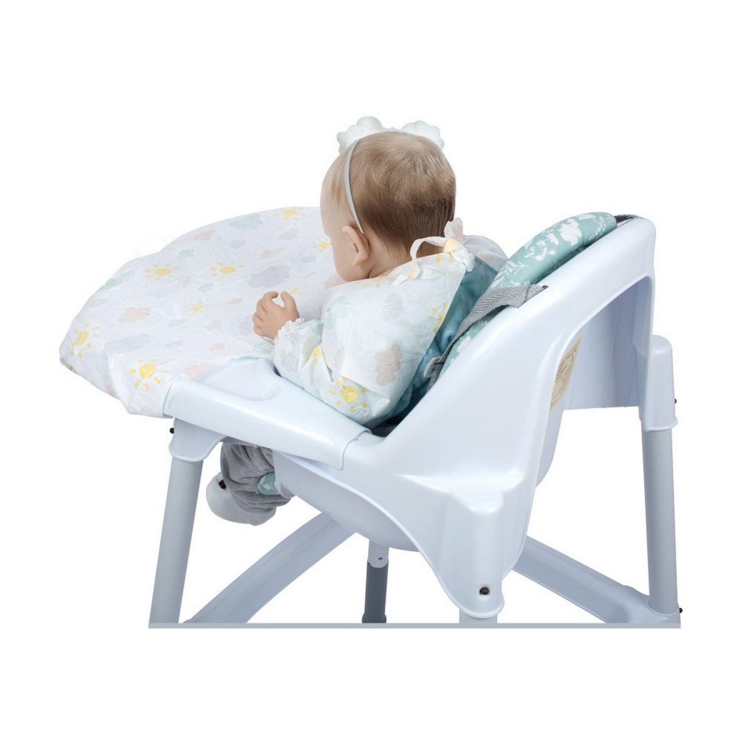 Sevi Bebe Kullan At Mama Sandalyesi Önlüğü 2Li Beyaz-Yeşil