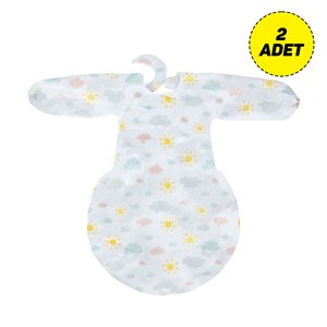 Sevi Bebe Kullan At Mama Sandalyesi Önlüğü 2Li Beyaz-Yeşil