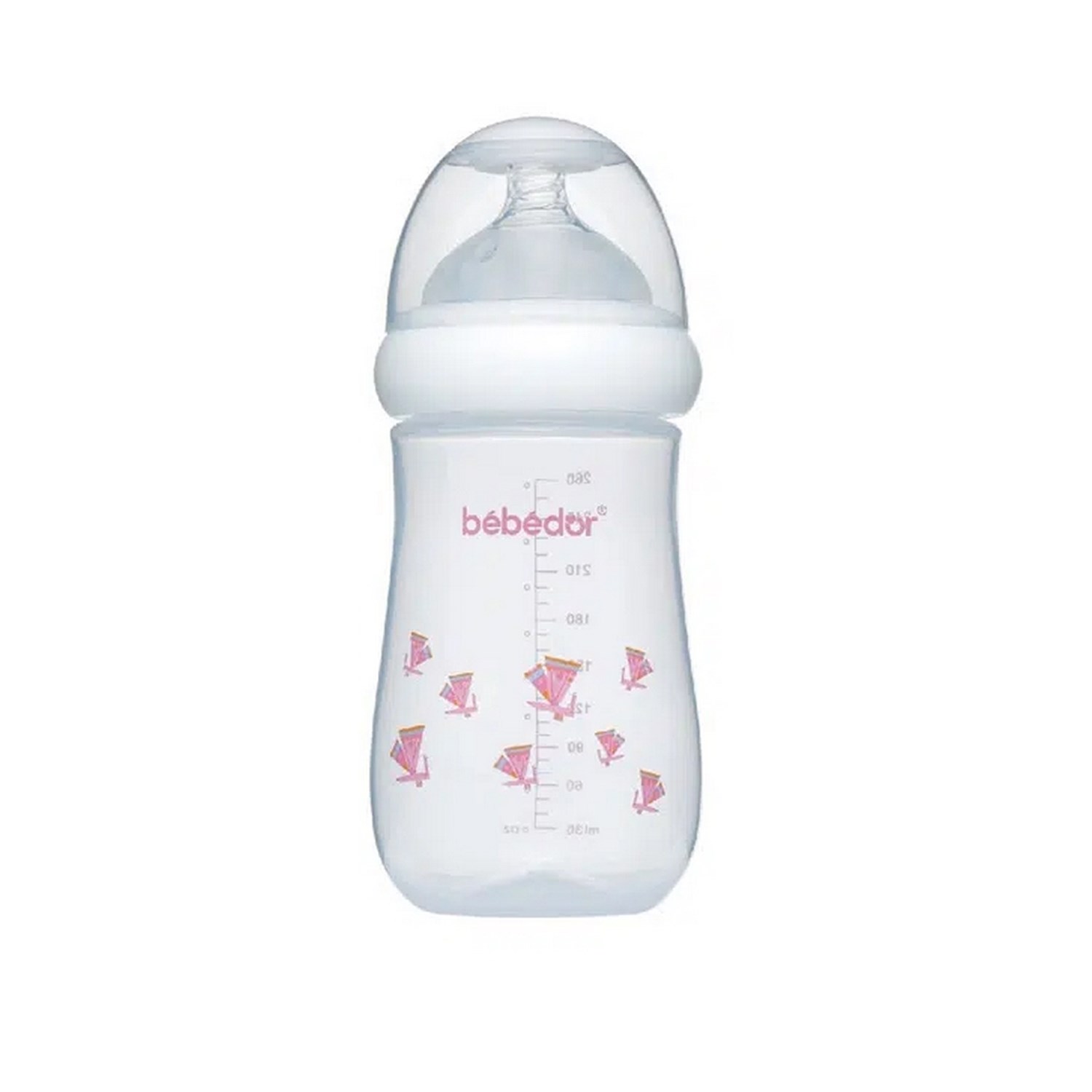 Bebedor Geniş Ağızlı PP Biberon 260 Ml 3+ Ay 98322 Pembe