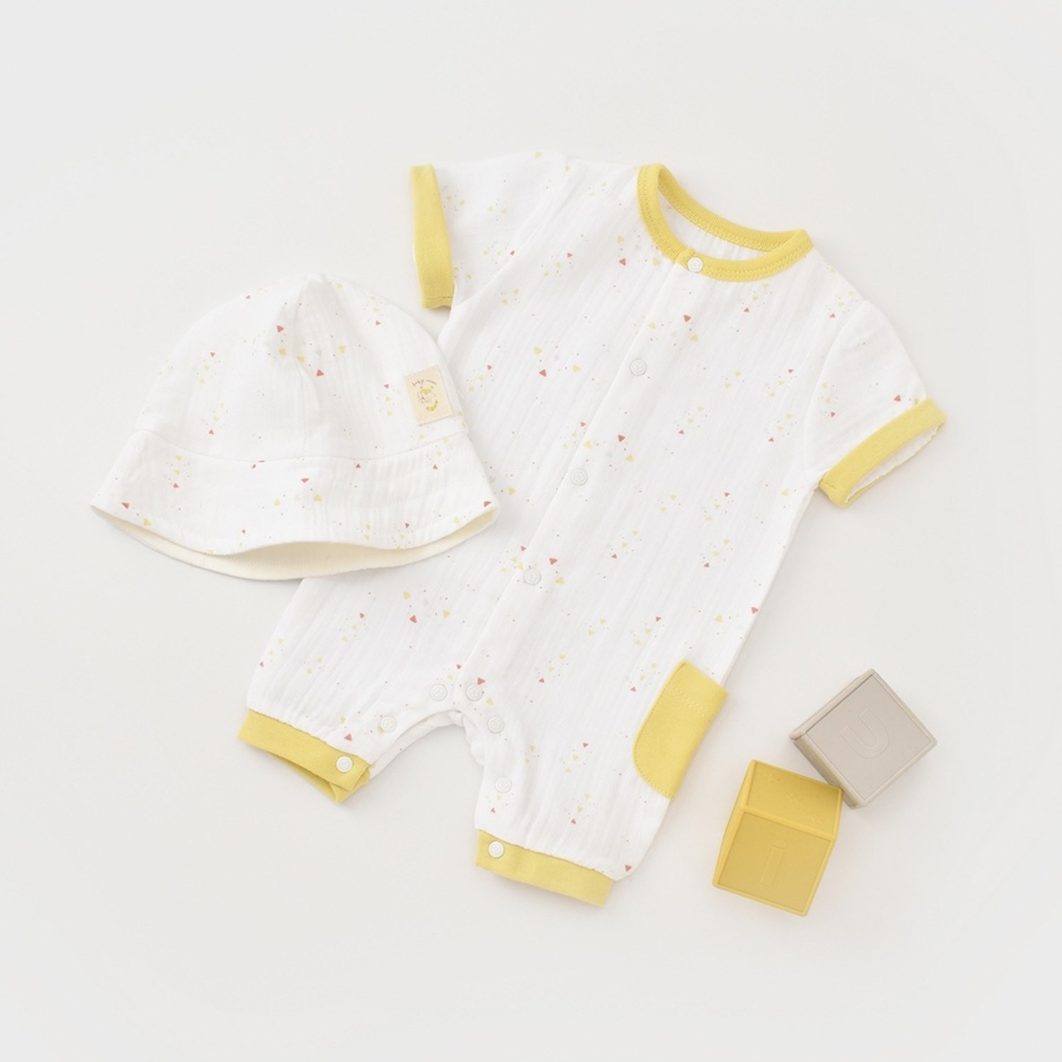 Biorganic Baby Racoon Şort Bebek Tulumu 60669 Vanilla