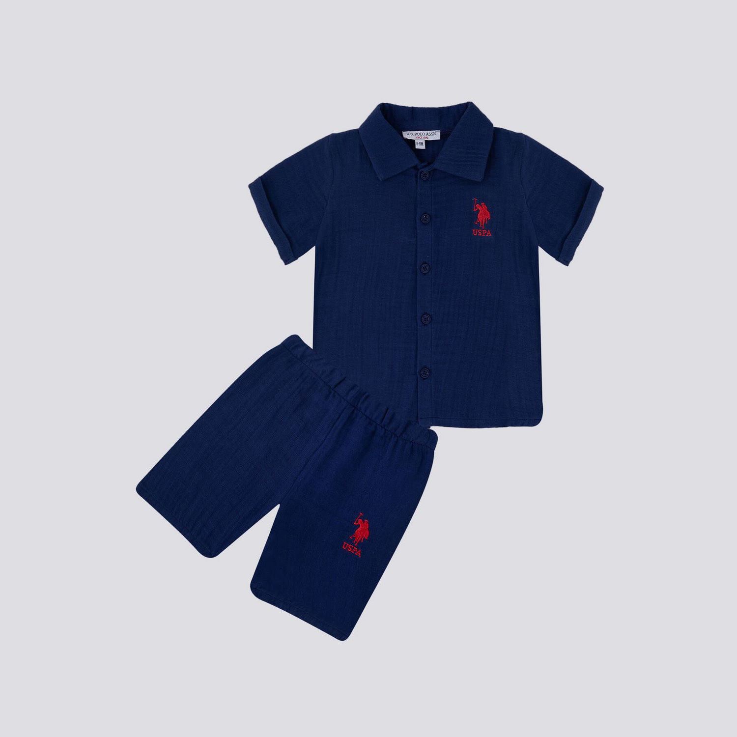 U.S. Polo Assn Erkek Bebek 2'li T-Shirt Takımı USB1155 Parlament OR8563