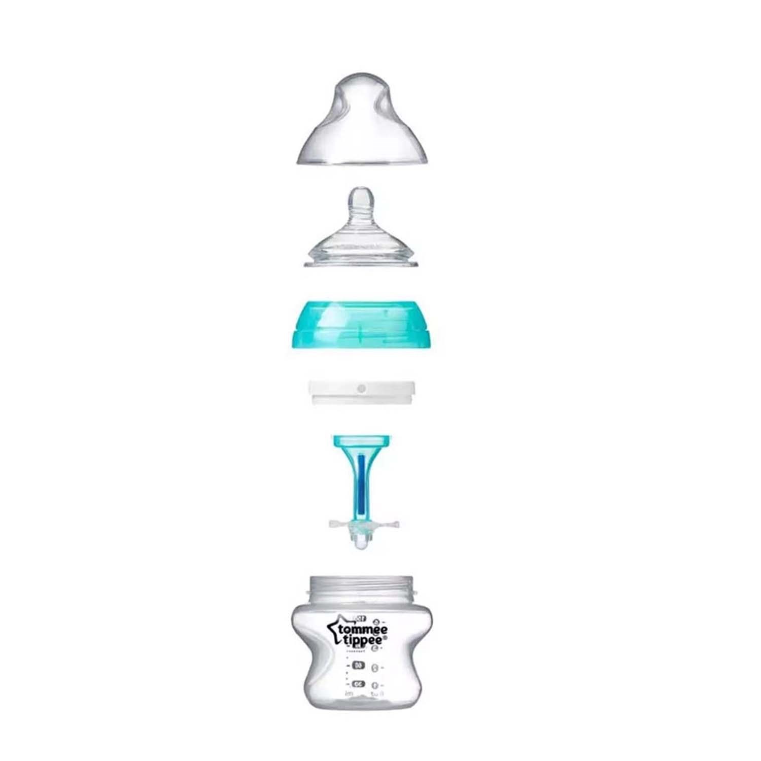 Tommee Tippee Gelişmiş Antikolik Biberon 260 Ml 0+ Ay Turkuaz