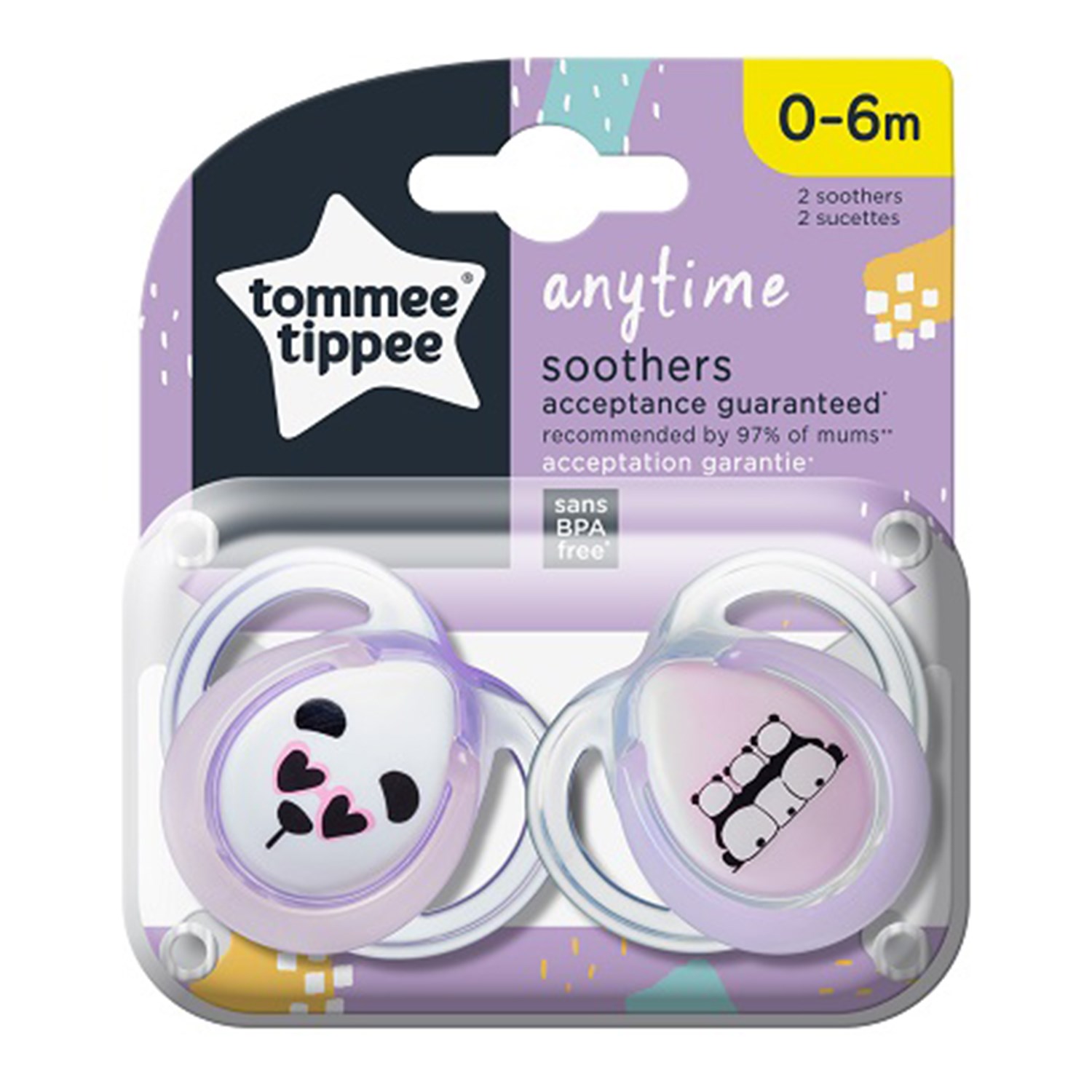 Tommee Tippee Anytime 2'li Emzik 0-6 Ay 43335402 Lila