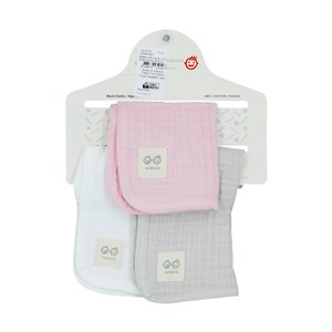Andywawa 3'lü Bebek Ağız Bezi 20x20 Cm AC23706 Pembe