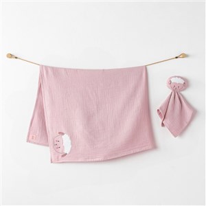 Andywawa Bebek Uyku Arkadaşı Battaniye 110x90 Cm AC23709 Pembe