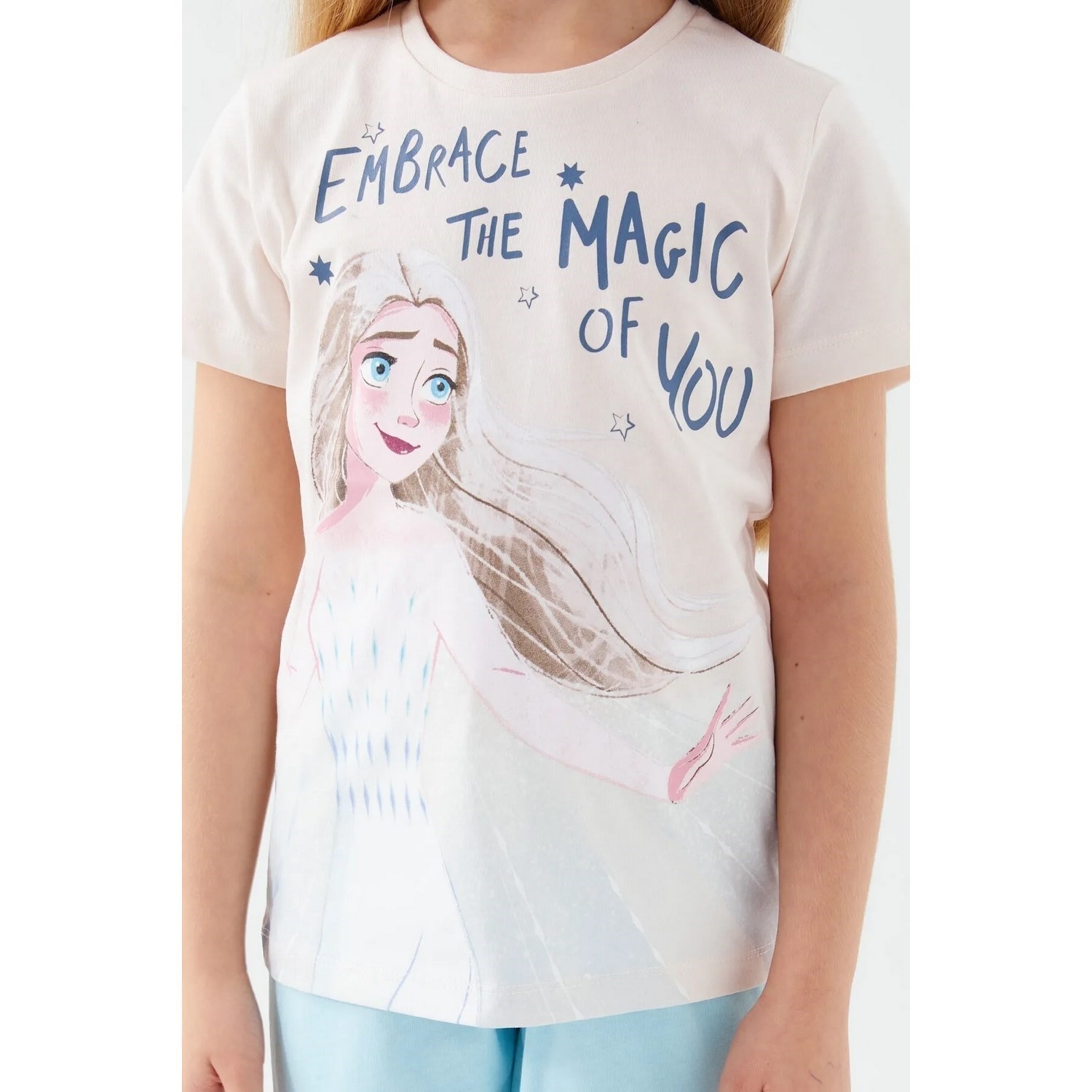 Frozen Embrace The Magic Kız Çocuk Pijama Takımı D4772 Vanilya
