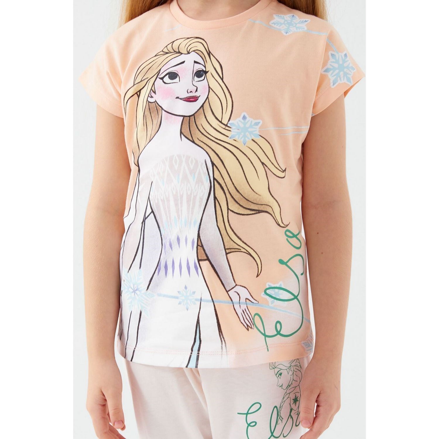 Frozen Elsa Kız Çocuk Pijama Takımı D4768 Mocha