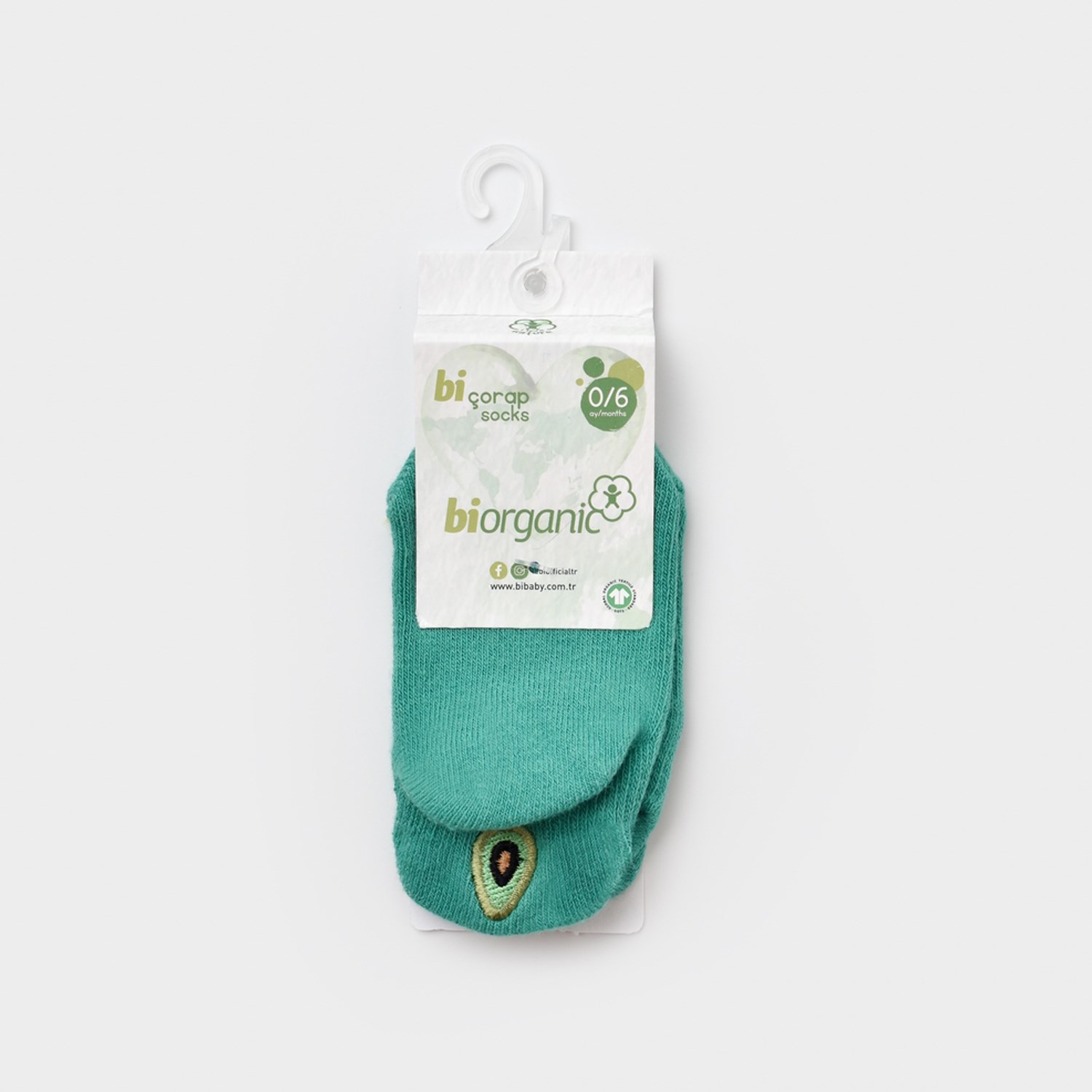 Biorganic Cute Nakışlı Sneakers Çorap 68388 Mint
