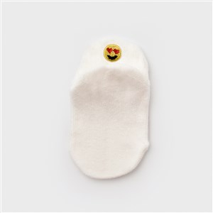 Biorganic Cute Nakışlı Sneakers Çorap 68388 Ekru
