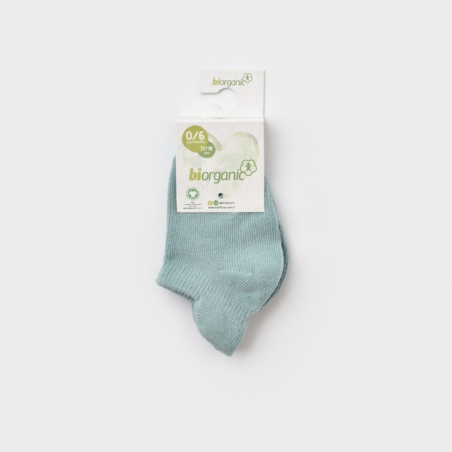 Biorganic Basic Sneakers Bebek Çorabı 68389 Yeşil