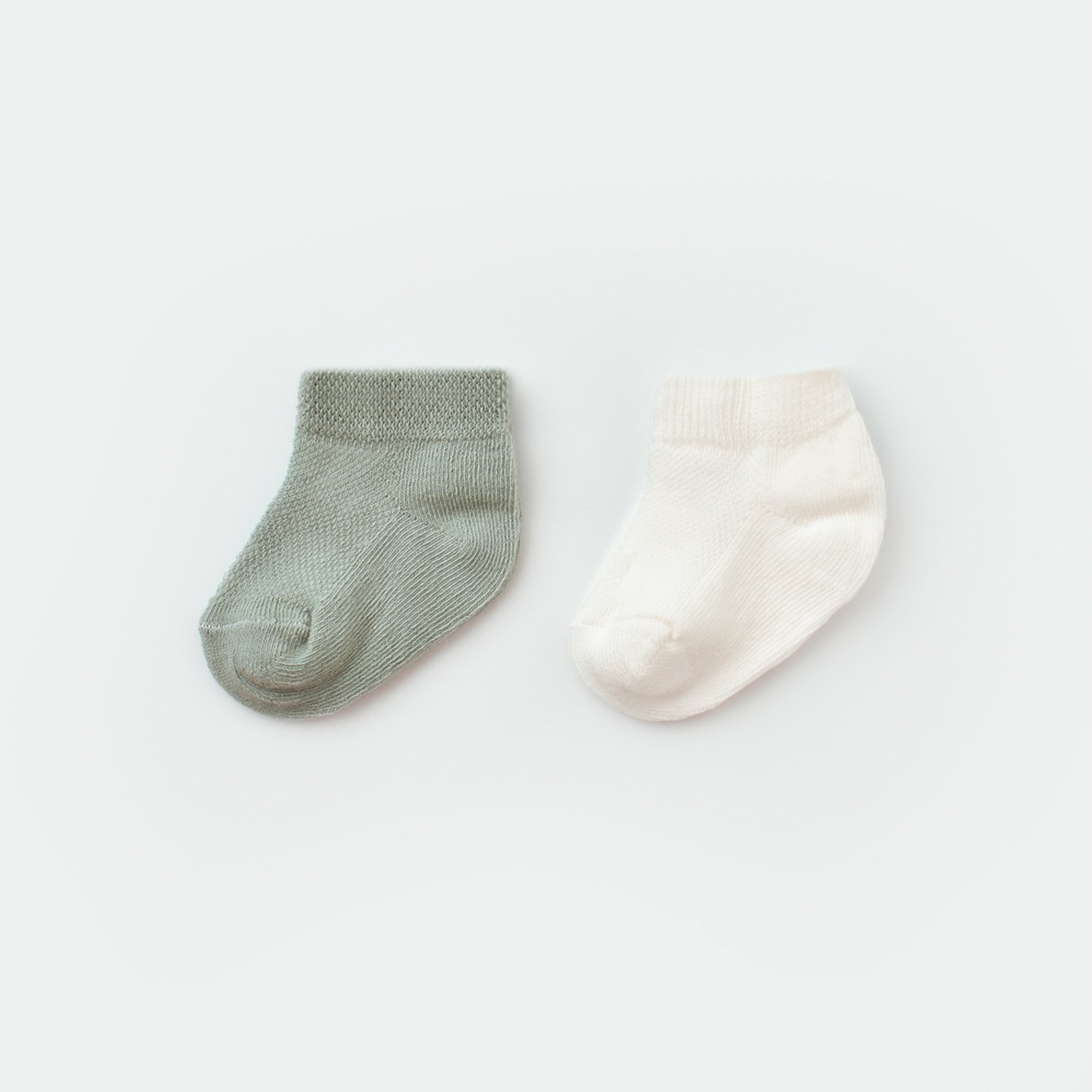 Biorganic Summer Unisex 2'li Bebek Çorabı 68456 Ekru-Mint