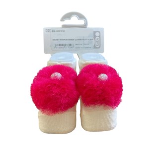 Bibaby Ponpon Bebek Çorabı 68337 Fuşya