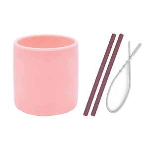 Oioi Silikon Mini Bardak Ve Pipet Set Pembe