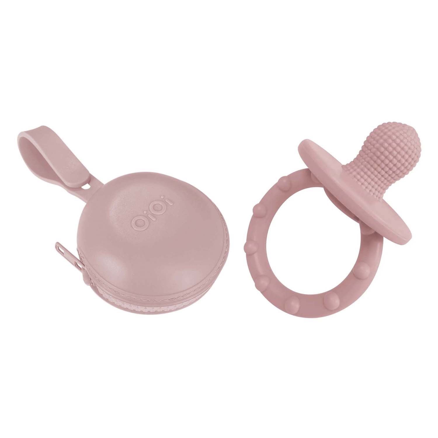 Oioi Silikon Gummy Dişlik Ve Pod Emzik Kutusu Pembe