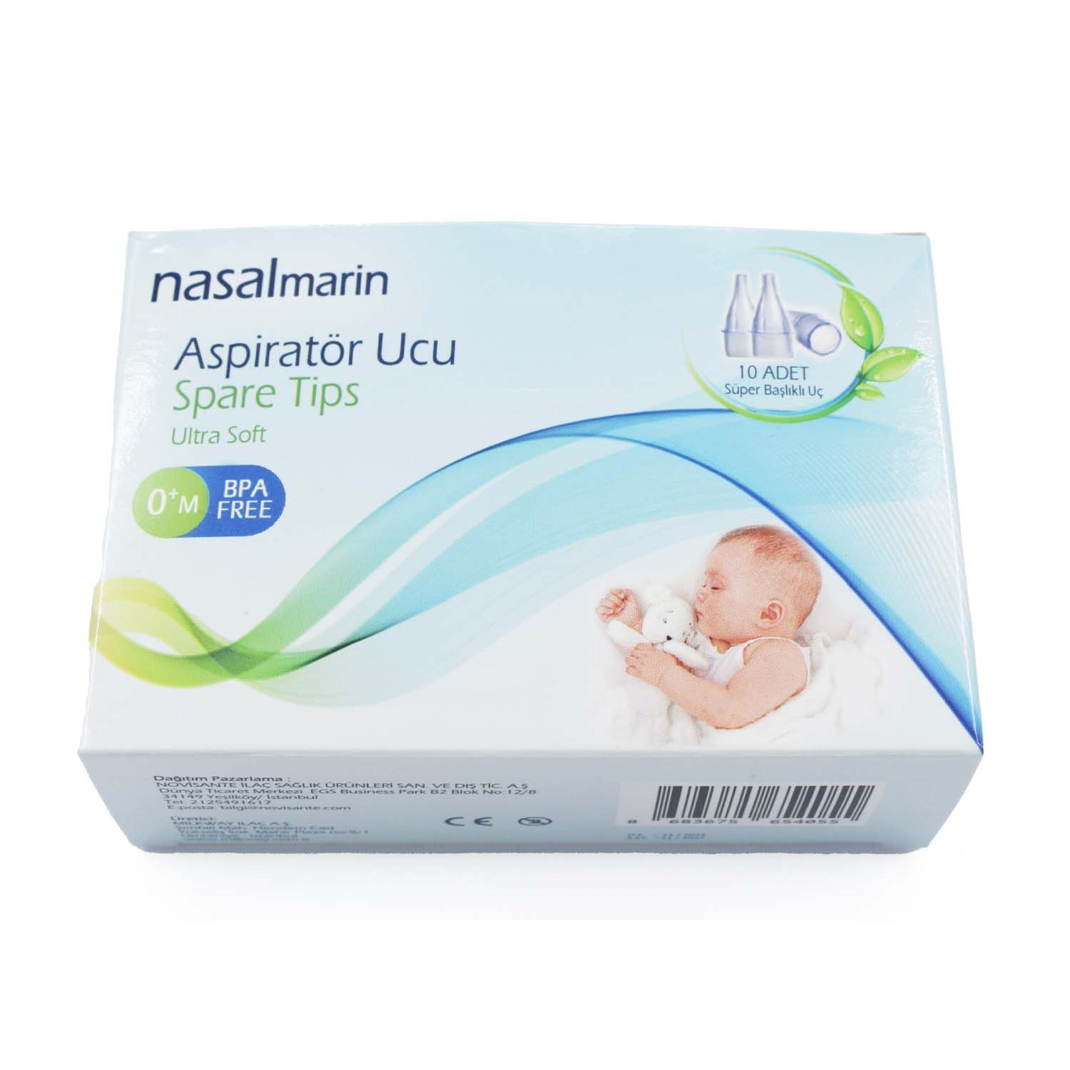 Nasalmarin Nazal Ultra Soft Aspiratör Ucu 10 Adet 0+ Ay 4055 