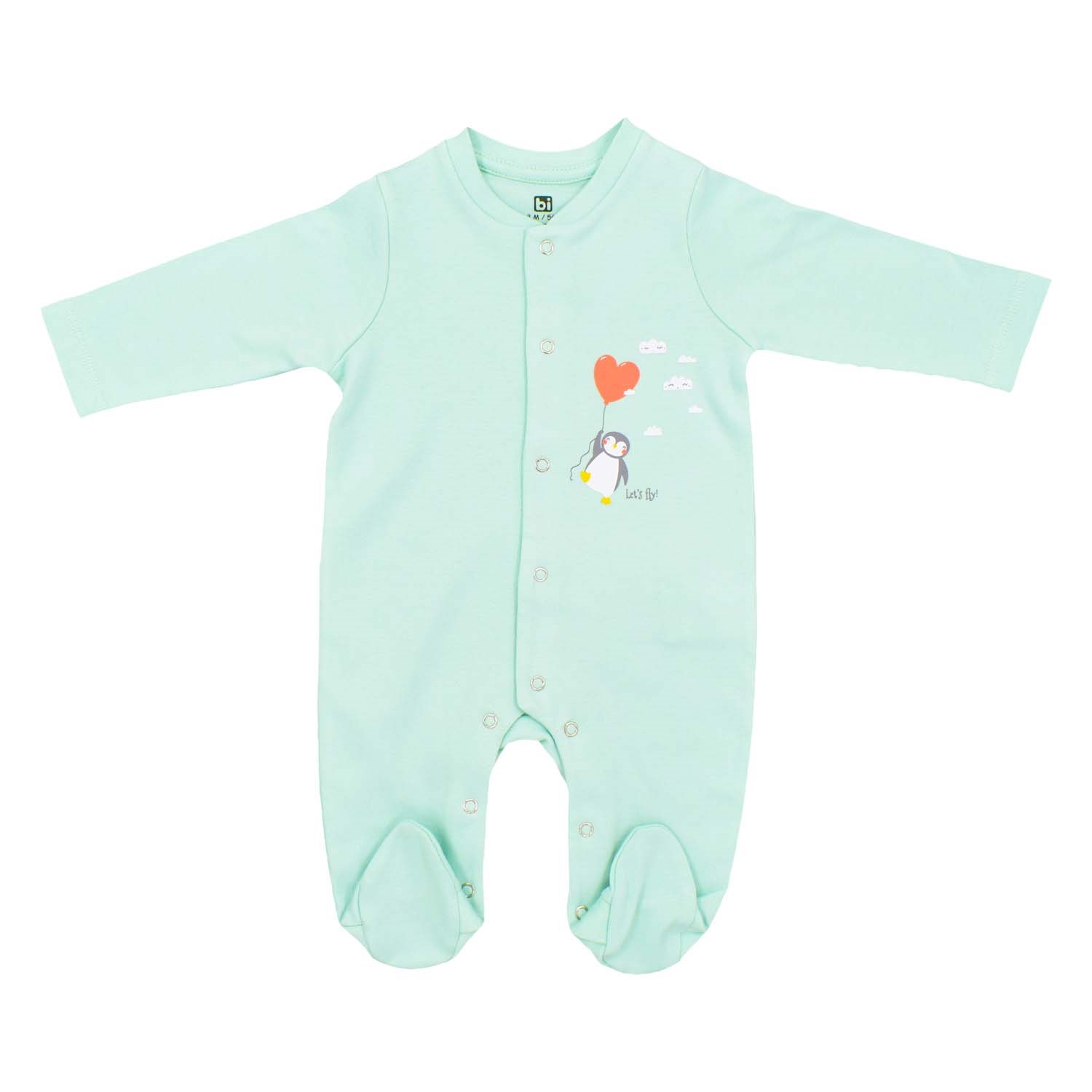 Bibaby Lets Fly Clouds Bebek Tulumu 60640 Açık Yeşil