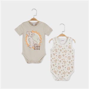 Çimpa Lion King 2'li Bebek Body 20812 Ekru-Bej