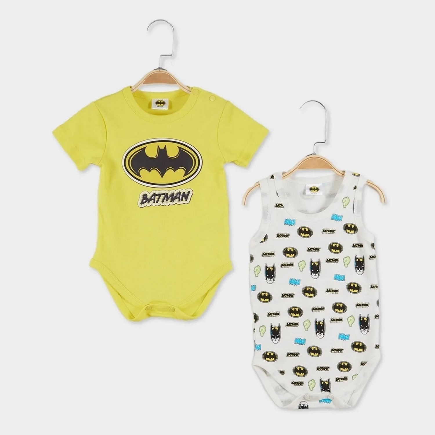 Çimpa Batman 2'li Bebek Body 20789 Sarı-Ekru