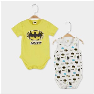 Çimpa Batman 2'li Bebek Body 20789 Sarı-Ekru