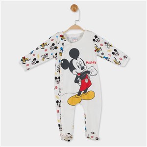 Çimpa Mickey Bebek Tulumu 20839 Ekru