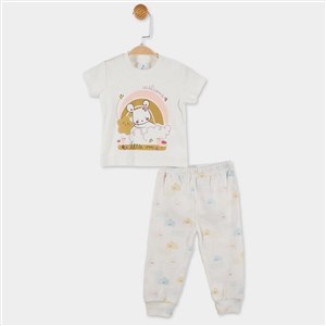 Çimpa Panolino Bebek Pijama Takımı 20762 Ekru
