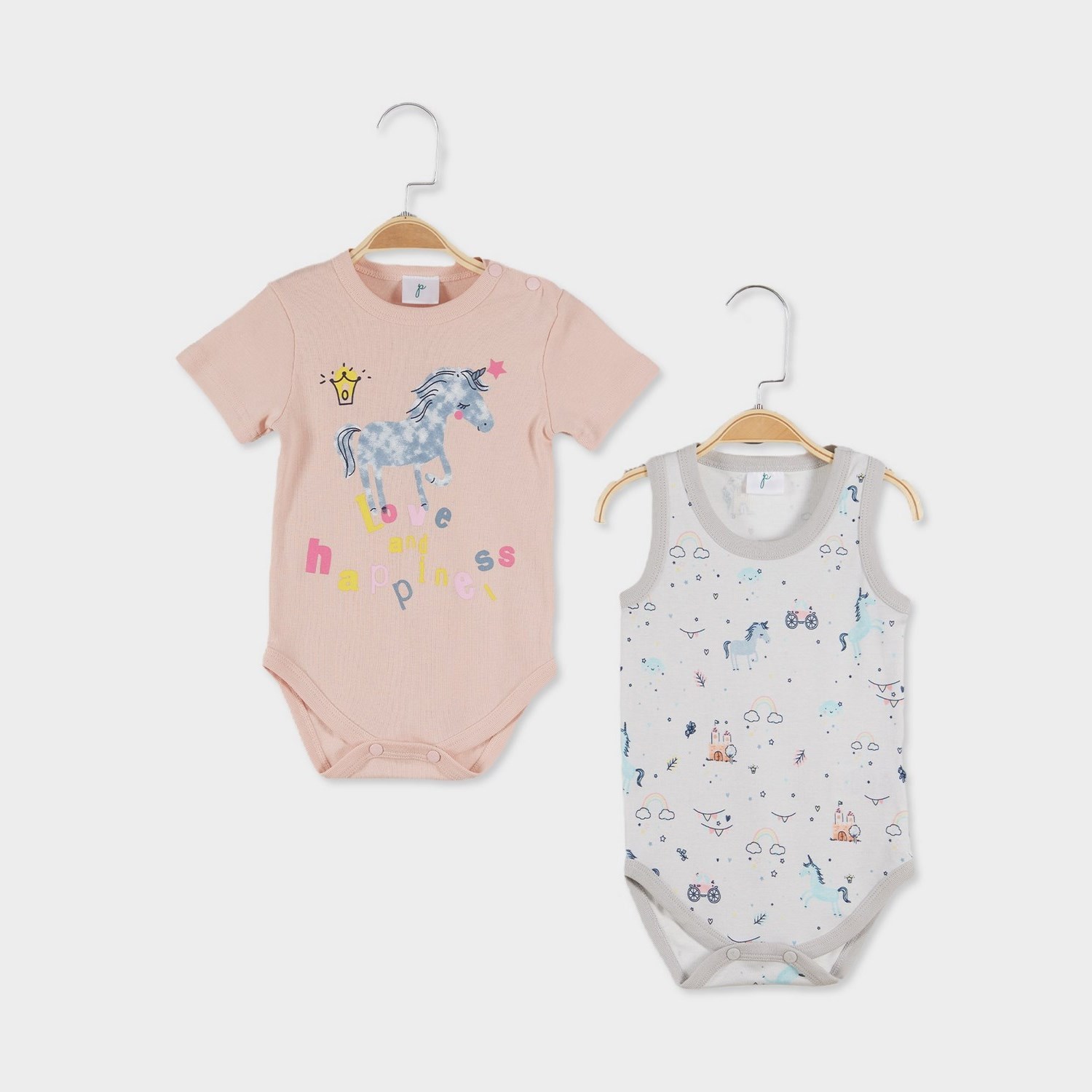 Çimpa Panolino 2'li Bebek Body 20780 Gri