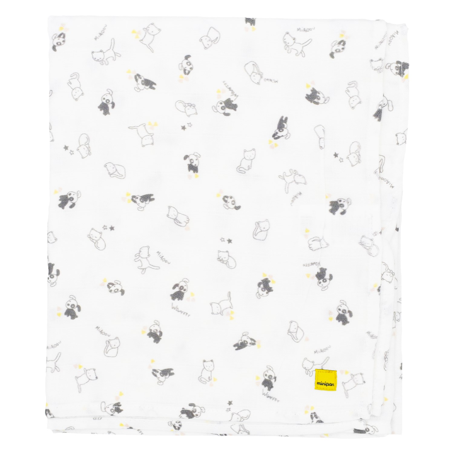 Bebepan Pets Müslin Bebek Örtü 100x120 Cm 2054 Beyaz