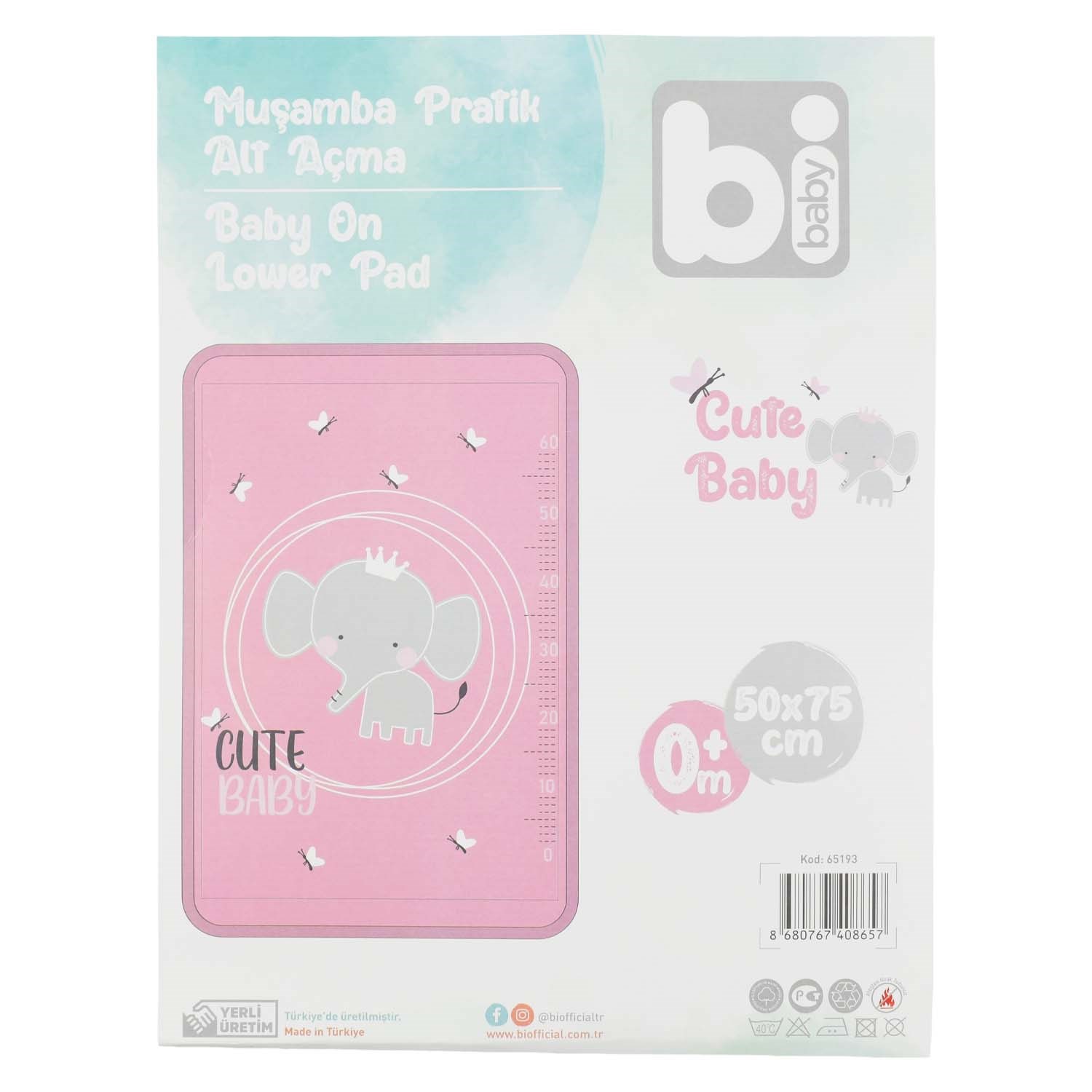 Bibaby Cute Baby Muşamba Bebek Alt Açma 65193 Pembe