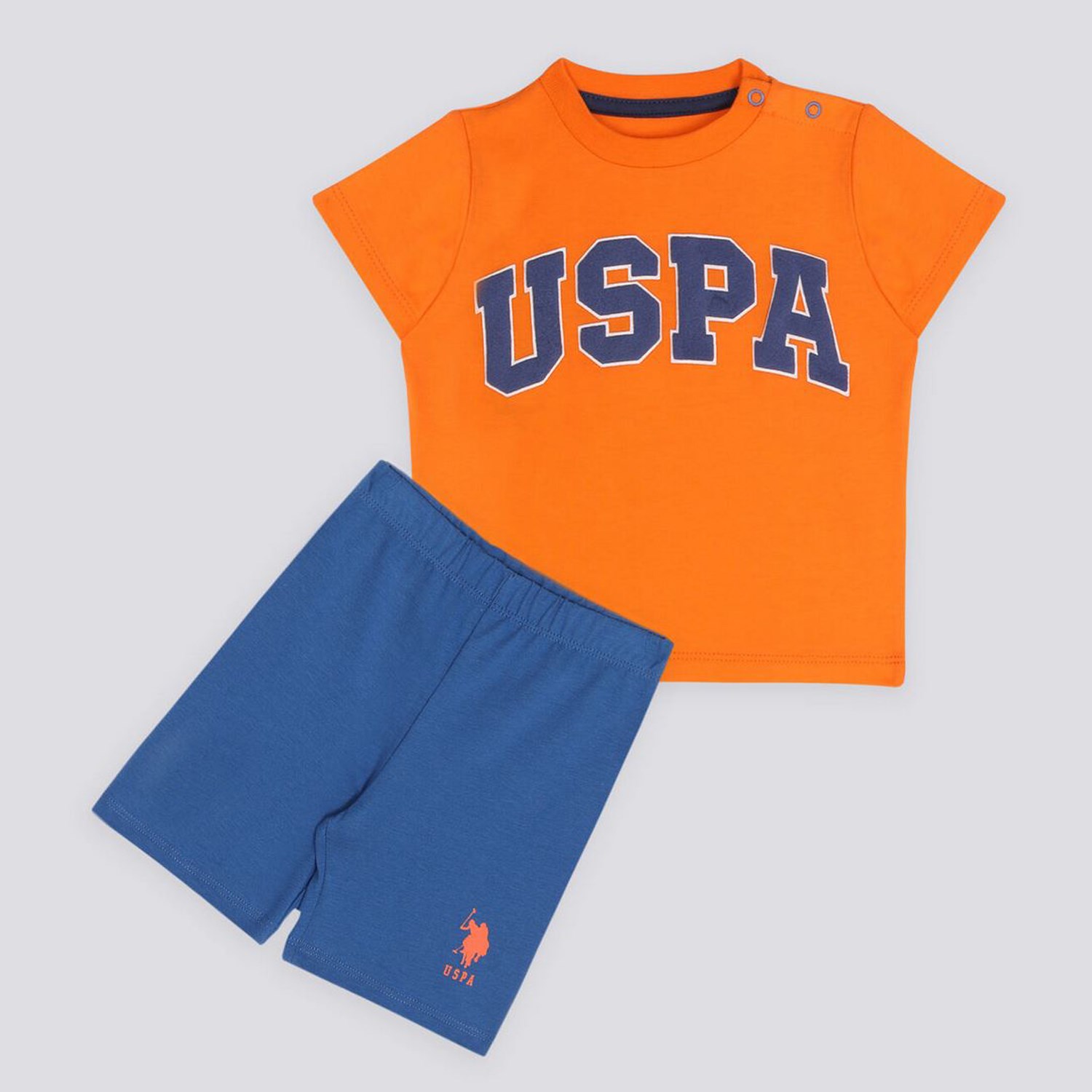 U.S. Polo Assn 2'li Kısa Kol T-Shirt Takım USB1104 Turuncu OR8036