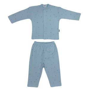 Sebi Bebe Çiçek Desenli Pijama Takımı 2553 Turkuaz