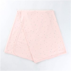Sebi Bebe Yıldız Baskılı Bebek Battaniyesi 80x90cm 1563 Pembe
